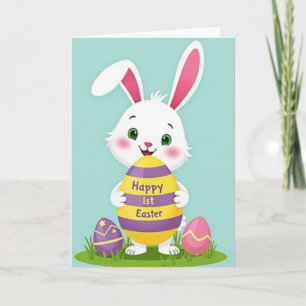 Striped Easter Bunny Card
