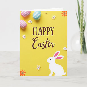Striped Easter Decoration Card