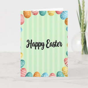 Striped Easter Greeting Card