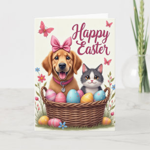 Striped Egg Basket Friend Card