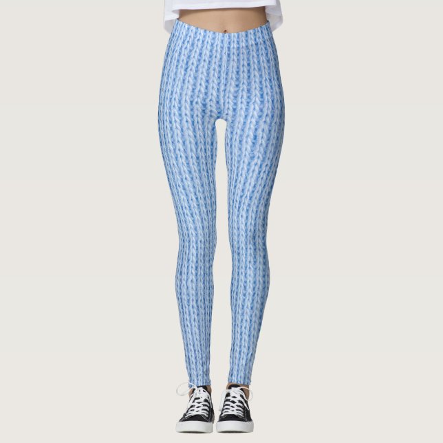 Striped fabric texture, real cloth. leggings (Front)