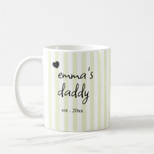 Striped Father's Day Coffee Mug   Dad Est