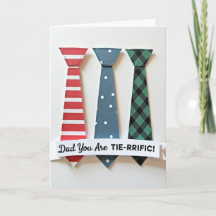 Striped Fathers Day Necktie Card
