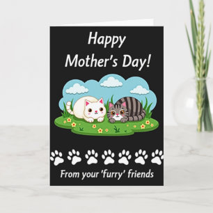 Striped Feline Friend Card