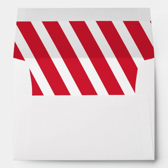 Striped Festive Colours | Holiday Card Envelope (Back (Bottom))