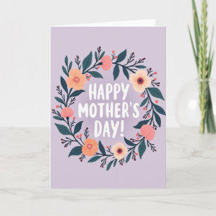 Striped Floral Hello Card