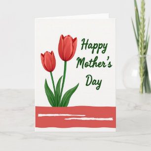 Striped Floral Springtime Card