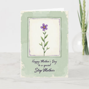 Striped Floral Thank You Card