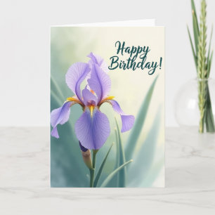 Striped Flower Art Card
