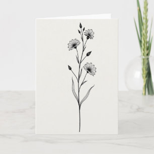 Striped Flower Design Card
