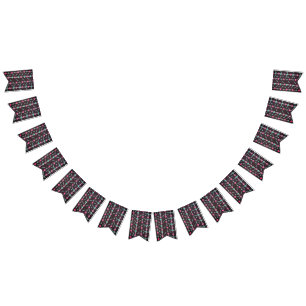 Striped flowers bunting