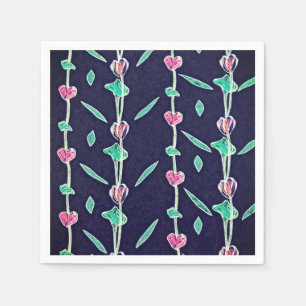 Striped flowers napkin