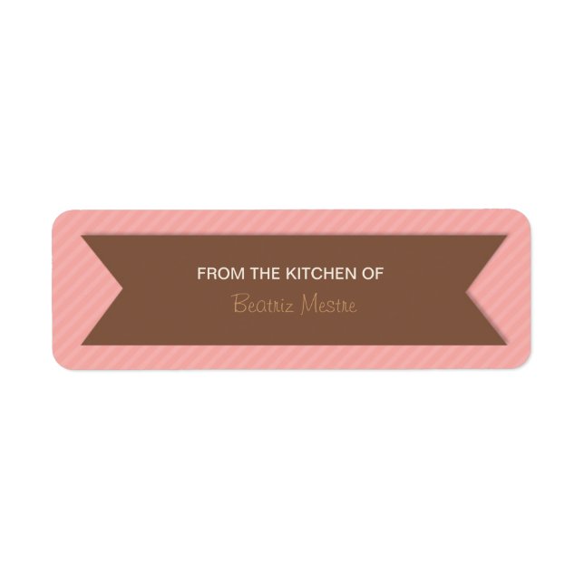 Striped "From the Kitchen of" Custom Labels (Front)