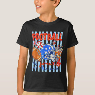 Striped funny game day sports football is favourit T-Shirt