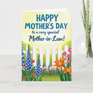 Striped Garden Greetings Card