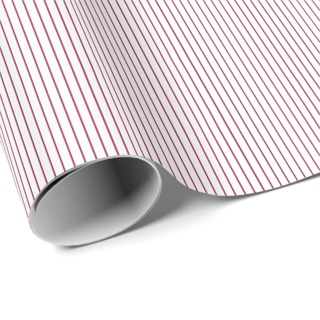 Striped Gift Wrapping Paper-Red-White 01 Wrapping Paper (Roll Corner)