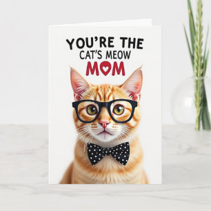 Striped Ginger Cat Mom Card