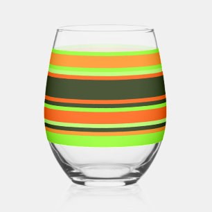 Striped Glass – Lime, Orange, & Tangerine
