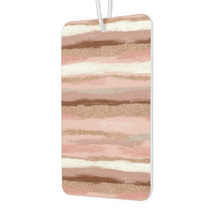 Striped Gold Glitter Pink Air Freshener