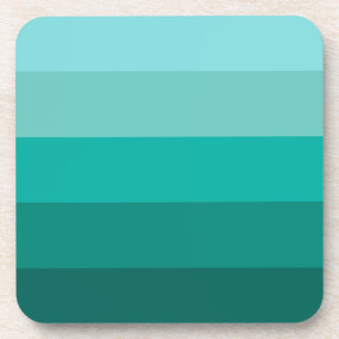 Striped Green Colours  Coaster