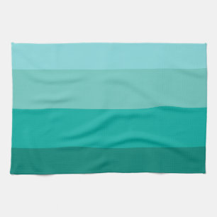 Striped Green Colours Tea Towel