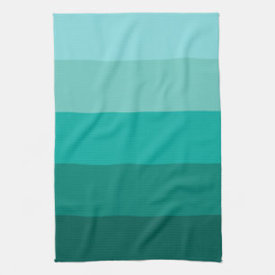 Striped Green Colours Tea Towel