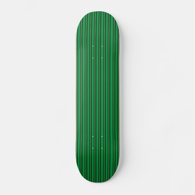 Striped Green Skateboard Deck (Front)