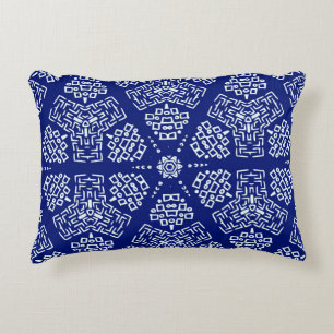 Striped hand painted seamless pattern with ethnic decorative cushion