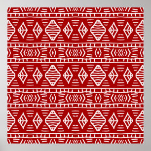 Striped hand painted seamless pattern with ethnic  poster