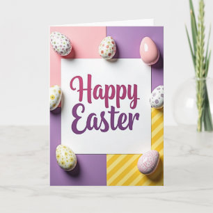 Striped Happy Easter Card