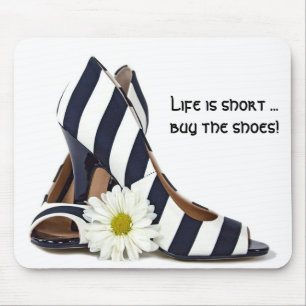 Striped High Heels Mouse Mat