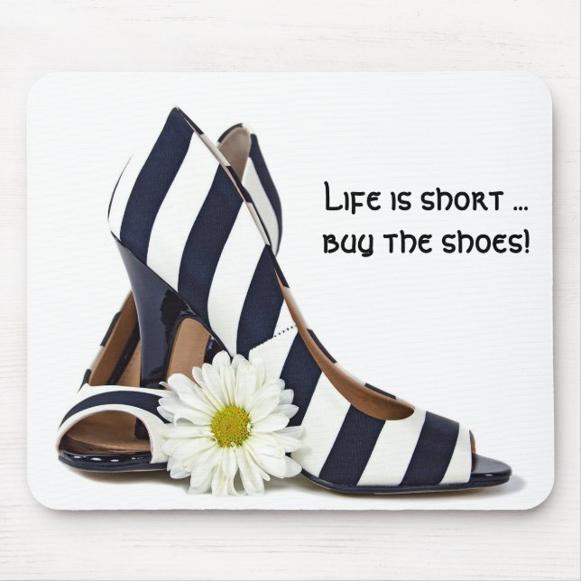 Striped High Heels Mouse Mat (Front)