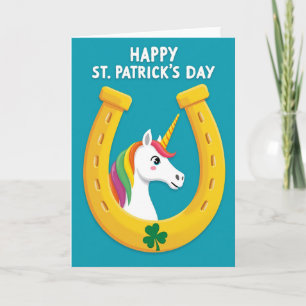 Striped Horn Unicorn Card