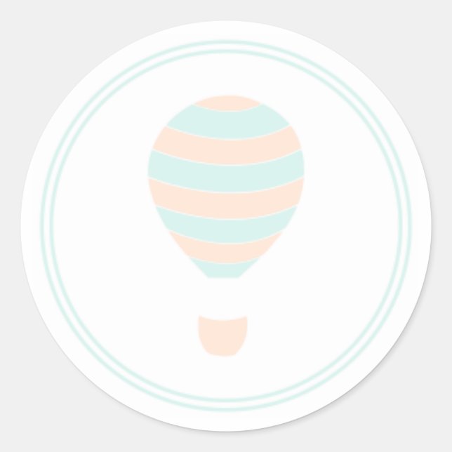 Striped Hot Air Balloon Stickers (Front)