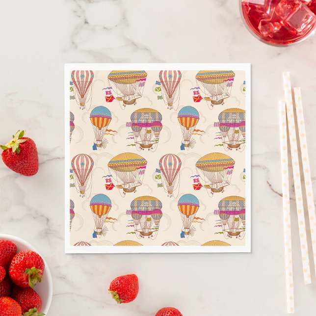 Striped Hot Air Balloons Napkin (Creator Uploaded)