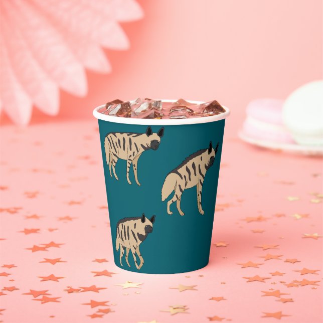 Striped Hyenas Paper Cups (Insitu)
