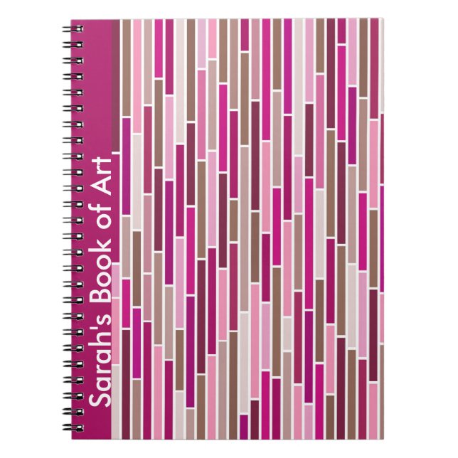 Striped in Pink Notebook (Front)