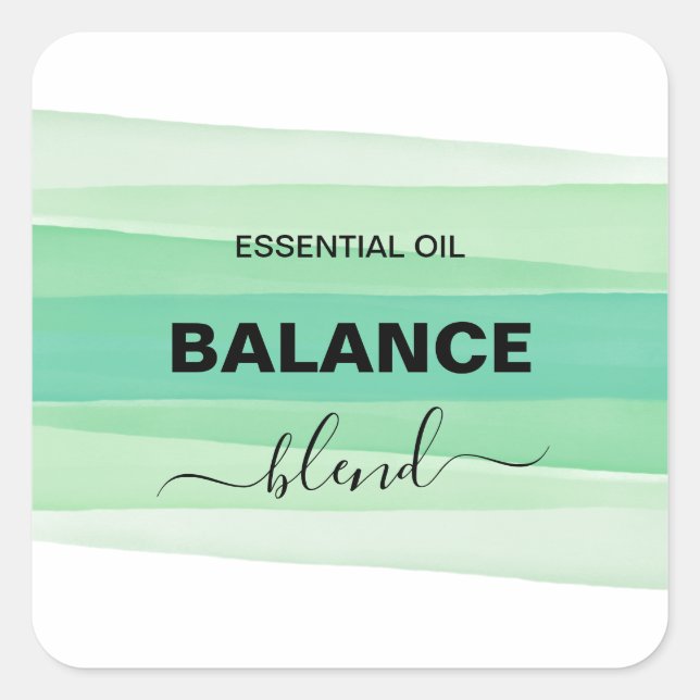 Striped Ink Green Roller Bottle Labels (Front)