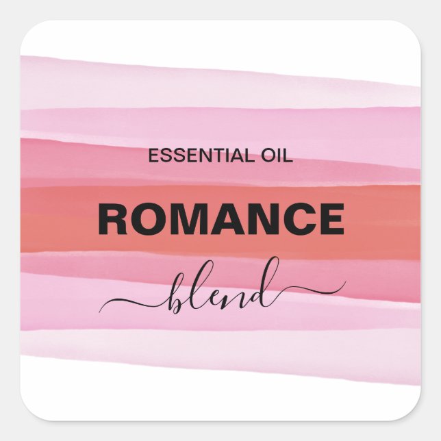 Striped Ink Pink Roller Bottle Labels (Front)