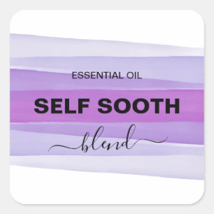 Striped Ink Purple Roller Bottle Labels