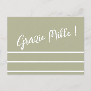 Striped Italian Thank You Postcard