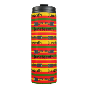 Striped Juneteenth Thermal Tumbler
