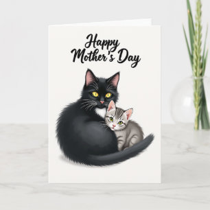 Striped Kitten Mothers Card