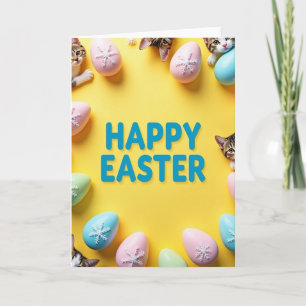 Striped Kitty Easter Card