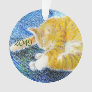 Striped Kitty Ornament