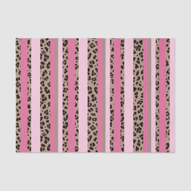 Striped Leopard and Pink Tissue Paper (Front)