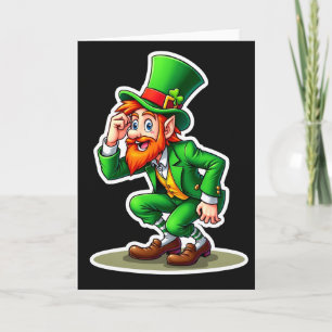 Striped Leprechaun Smile Card