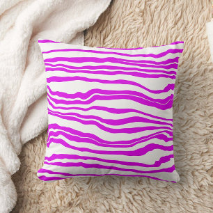 Striped Line Pink White Cushion