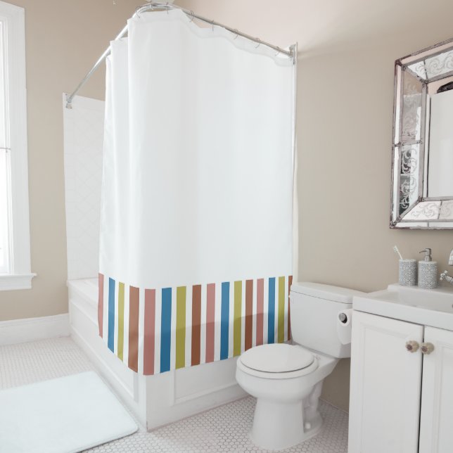Striped Lines Shower Curtain (In Situ)
