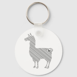 Striped Llama Keychain
